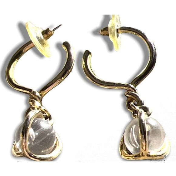 Bundle Sale 3 for $15 | Stylish Clear Plastic Ball Drop Earrings - Picture 4 of 6